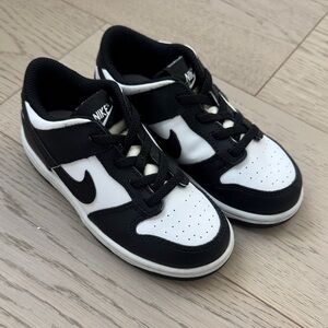 Nike Kids Black and White Low-Top Sneakers